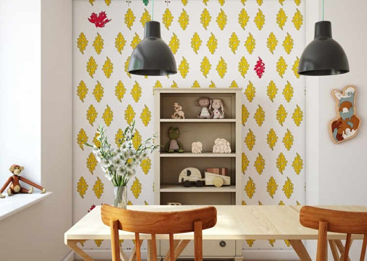 amarillo hojas decoracion variantes lamparas