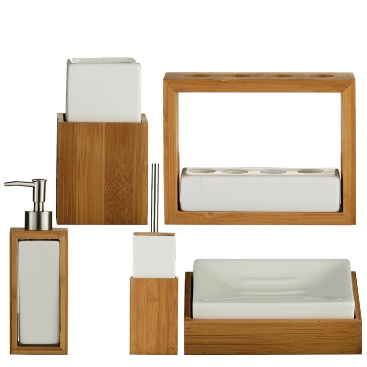 bambu muebles ideas accesorios baño blanco