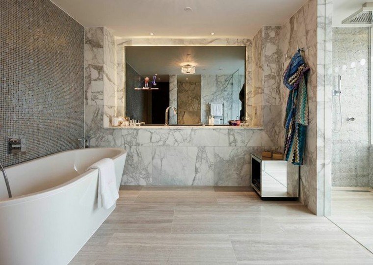 bañera decorado ambiente ideas gris