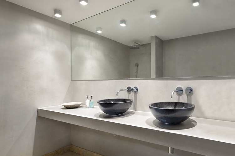 baño modernmo color gris claro