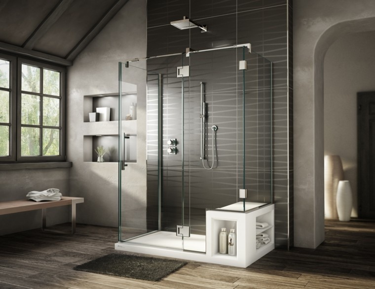 baños modernos con ducha detalles diferente