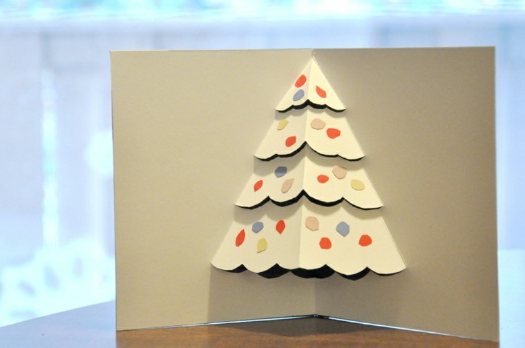 bonito diseño tarjeta navidad origami