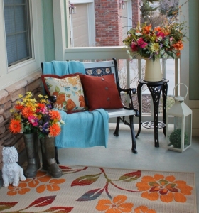 Primavera ideas decorativas para porches acogedores.