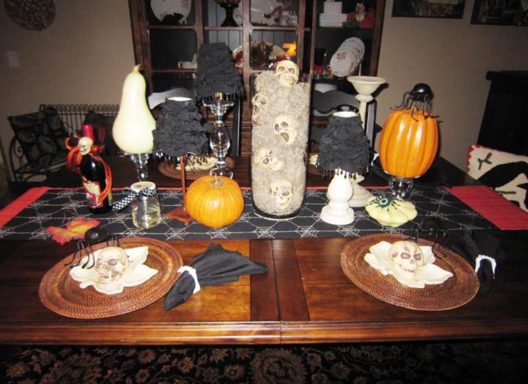 cena mesa decorada halloween