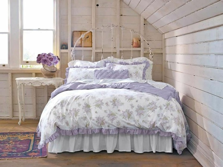 colcha cama flores col9r lila