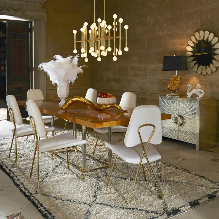comedor ideas elegir forma color alfombra sillas blancas moderna