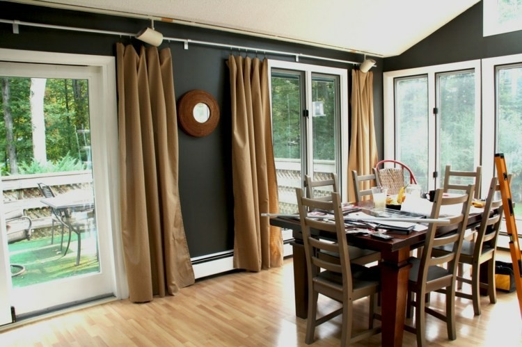 Muebles de comedor de colores oscuros - 50 ideas