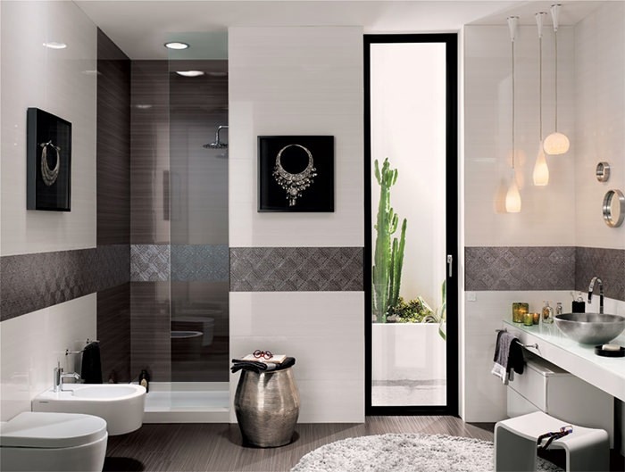 cuartos de baño modernos decoraciones plata ideas