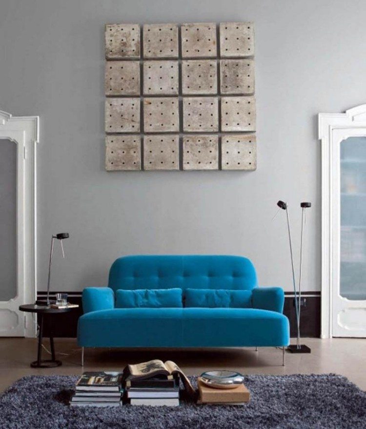 decoracion de interiores salones acogedores sofa azul claro ideas