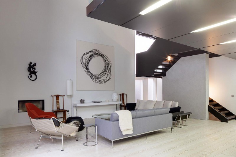 muebles con distintos diseños en el salón decoración de salones cuadro arte moderno ideas