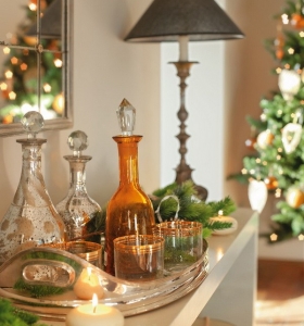 Decoración navideña casa española con adornos preciosos