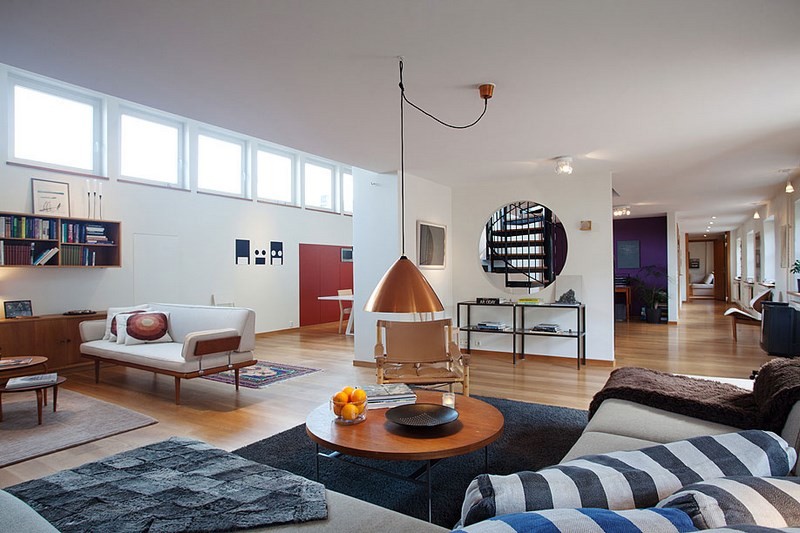 muebles y alfombras con distintos diseños en el salón moderno decoracion salones alfombra negra amplio ideas