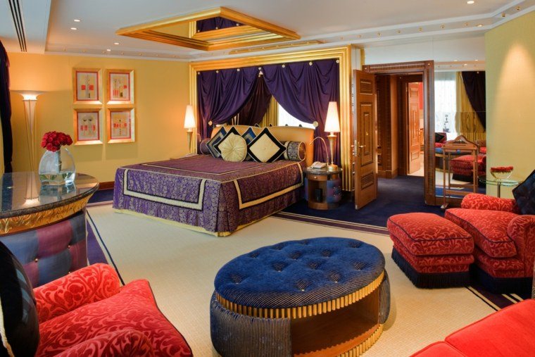 dormitorio matrimonio ideas modernas muebles colores vibrantes bonitos