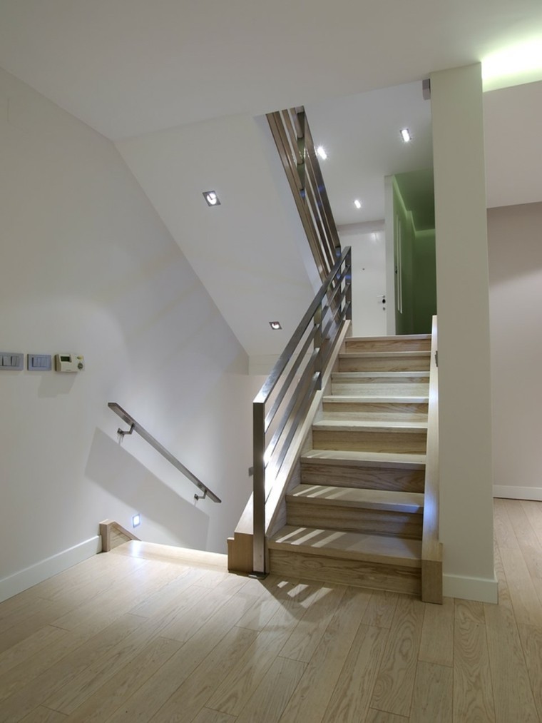 escaleras de interior iluminacion LED contemporraneo ideas