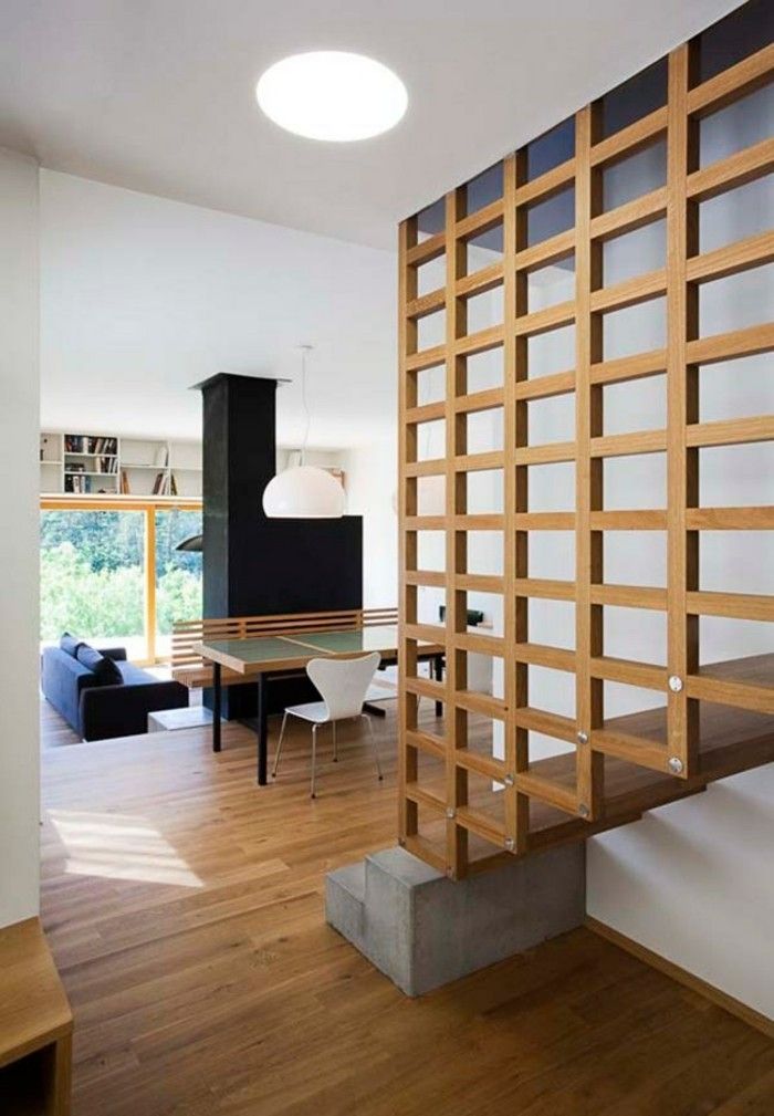 escaleras madera aluminio cristal salon sofa ideas