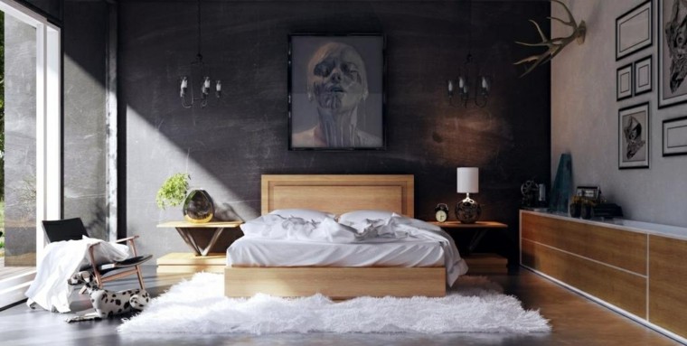 espacio dormitorios matrimonio amplios cama madera ideas