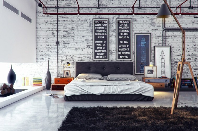 espacio dormitorios de matrimonio amplios estilo industrial ideas