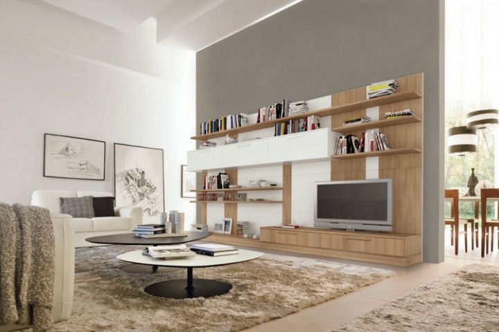 Estanterias modulares para salones modernos - 38 ideas