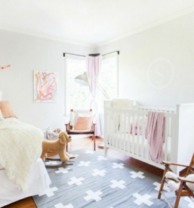 Color blanco en habitaciones de bebés, ideas deslumbrantes.