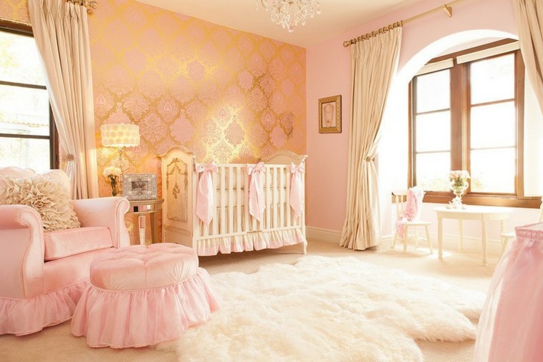 habitaciones de bebe ideas niña decorado calida