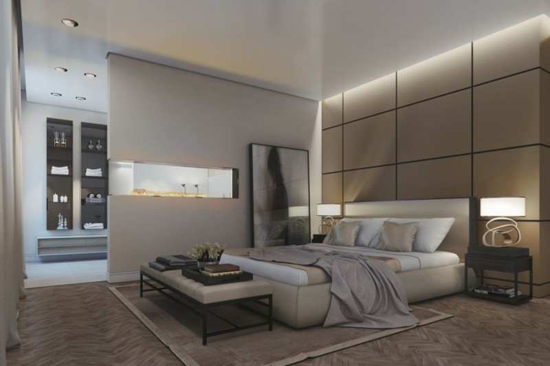 ideas decoración dormitorio beige moderno