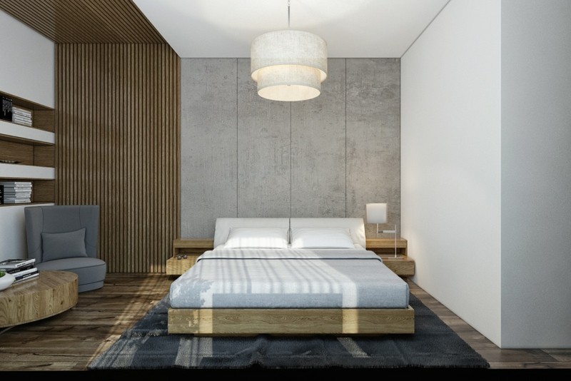 ideas decoracion dormitorio cama madera moderno