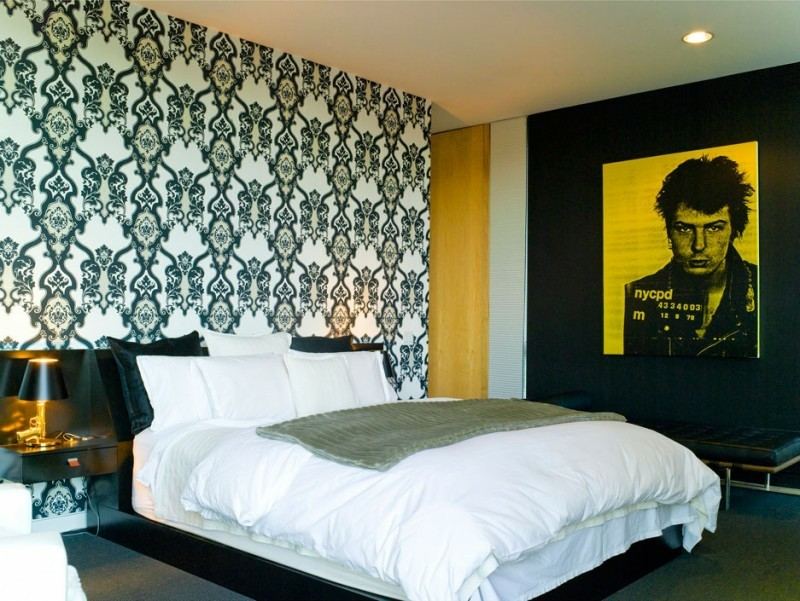 ideas decoracion dormitorio papel pared precioso moderno