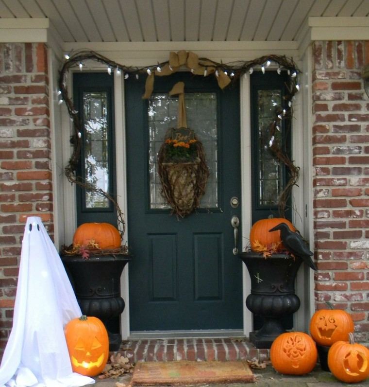 imagenes halloween decoracion puerta miedo fantasma ideas