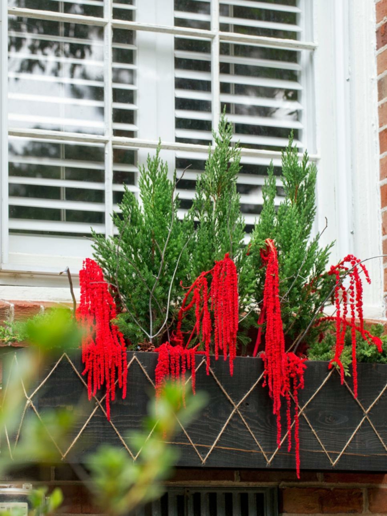 navideñas decoracion plantas ventanas