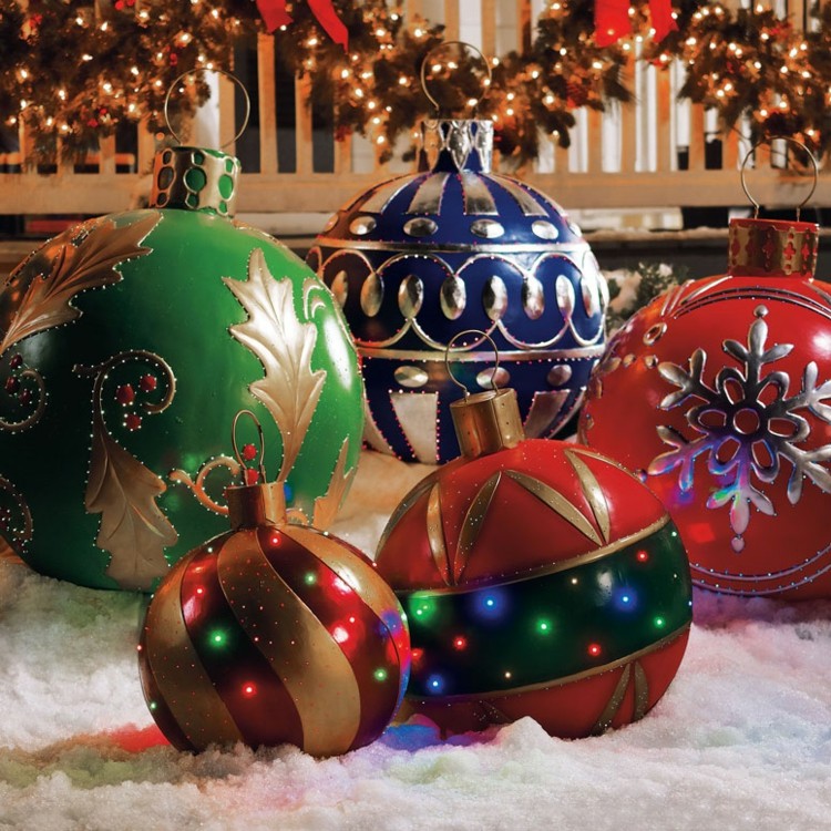 luces de navidad ideas jardines estrellas coloridas portal
