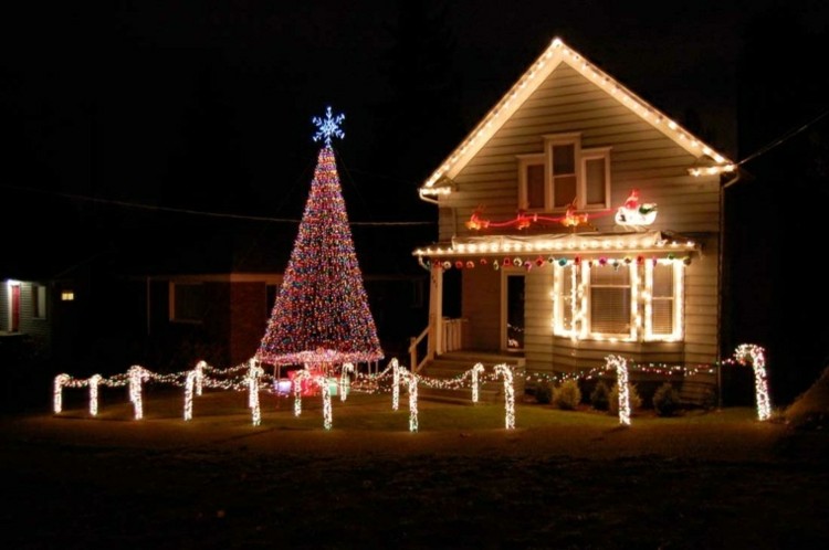 luces de navidad ideas jardines estrellas estilos
