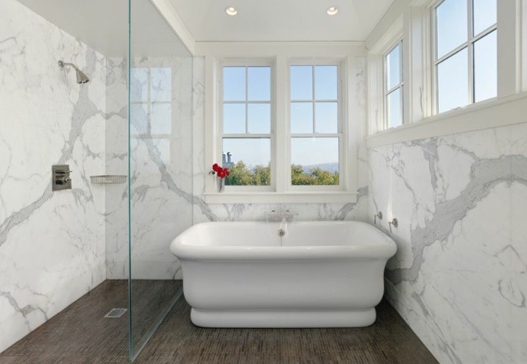 marmol sala baño cristales ventanas