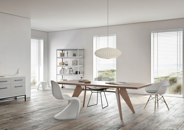 suelo de madera moderno cojines colorido blanco madera