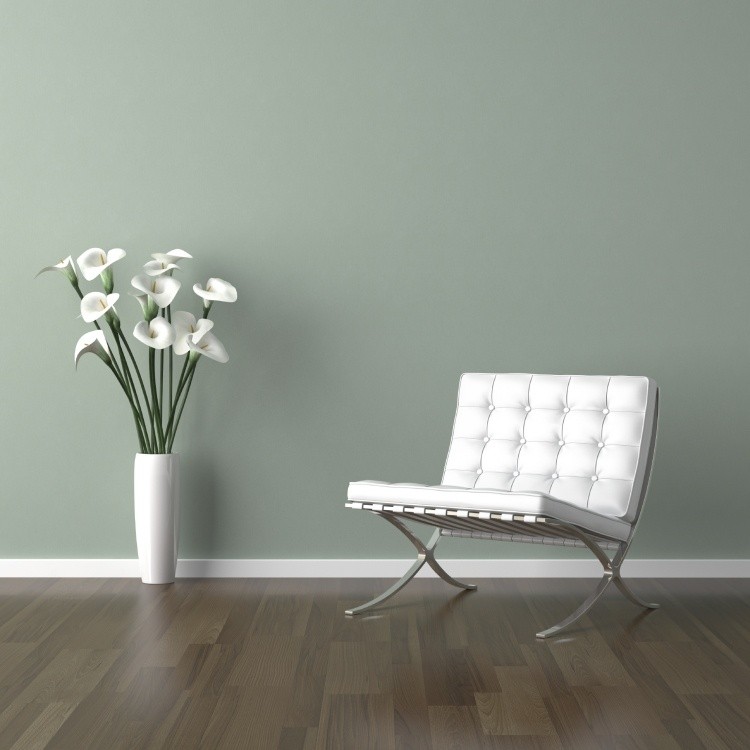 muebles de salón blanco sillon jarron ideas