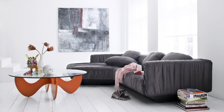 muebles de salon blanco sofa mesa ideas