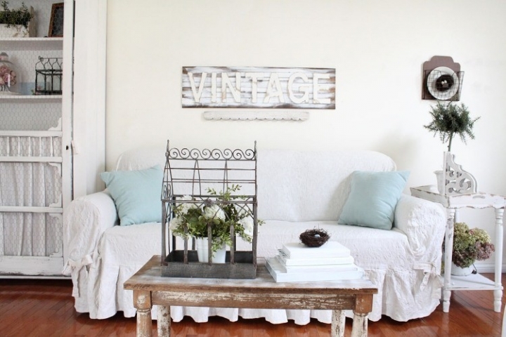 Muebles de salón estilo shabby chic y vintage muy bonitos