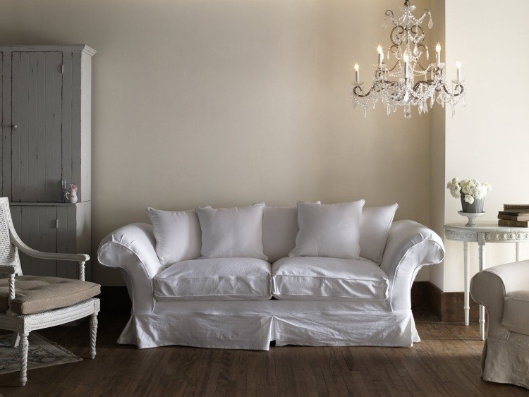 muebles de salón estilo shabbi chic vintage lamapar cristal ideas