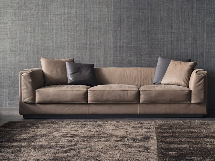 muebles modernos sofa marrón salon