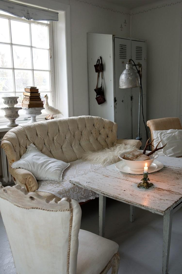 muebles salon estilo shabbi chic vintage armario acero ideas