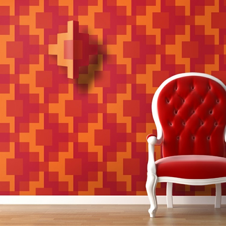 papel para paredes idea modrna amarillo silla