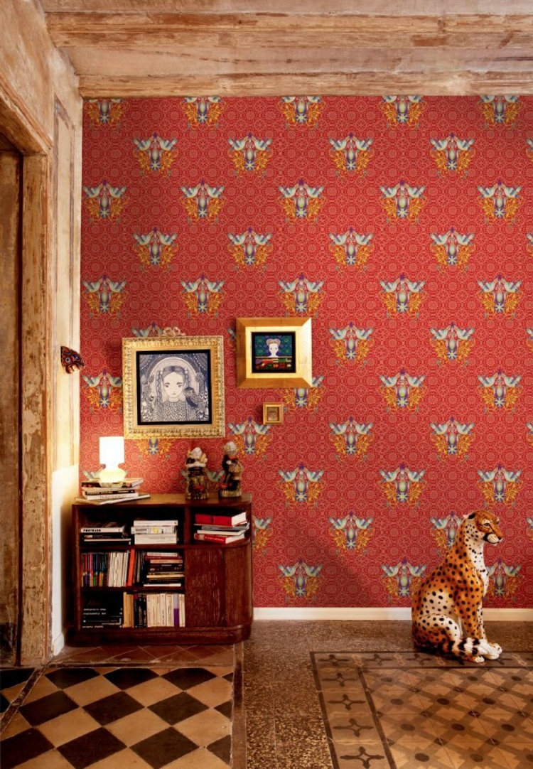 papel para paredes idea modrna animales cuadros