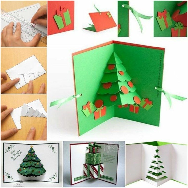 pasos hacer tarjeta navidad 3D