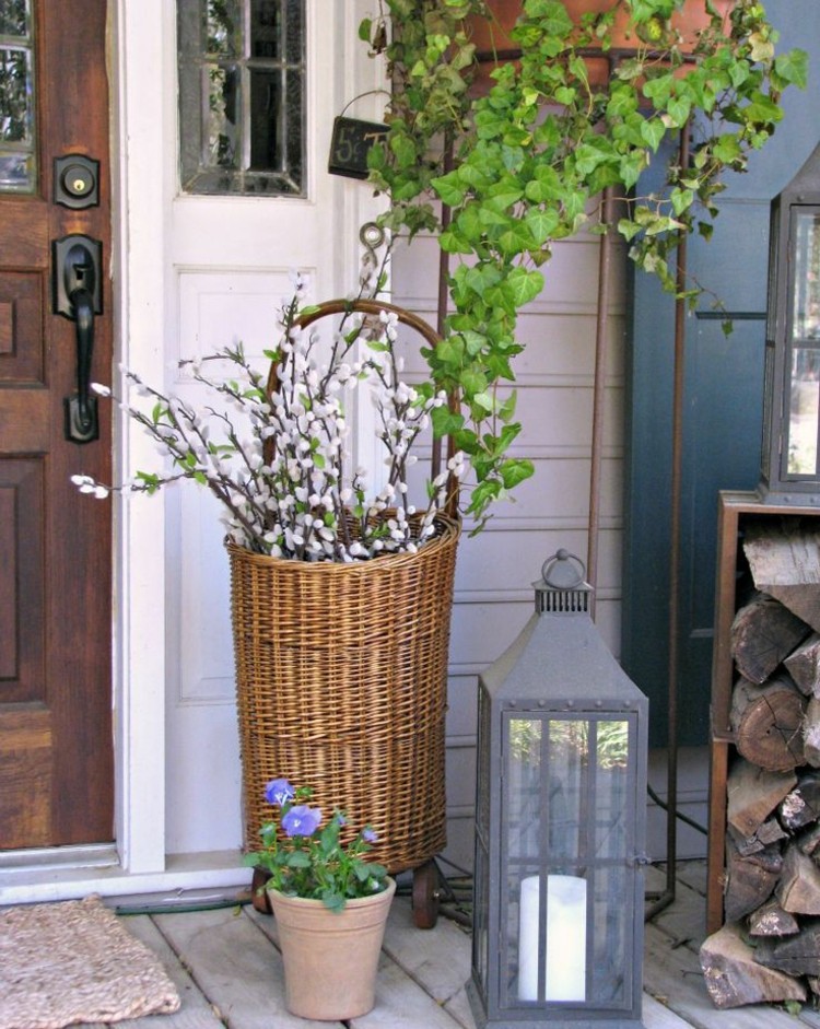 primavera ideas decorativas porche exteriores macetas