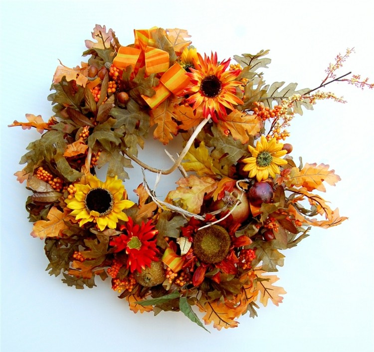 puertas oscuras diseño girasoles ramas