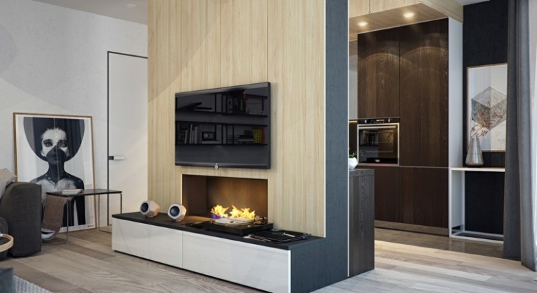 Salones con chimenea: 65 ideas ardientes