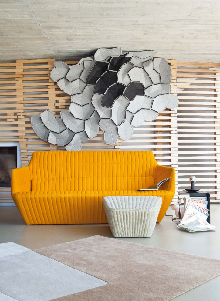 salones decoracion diseno sofa amarillo ideas