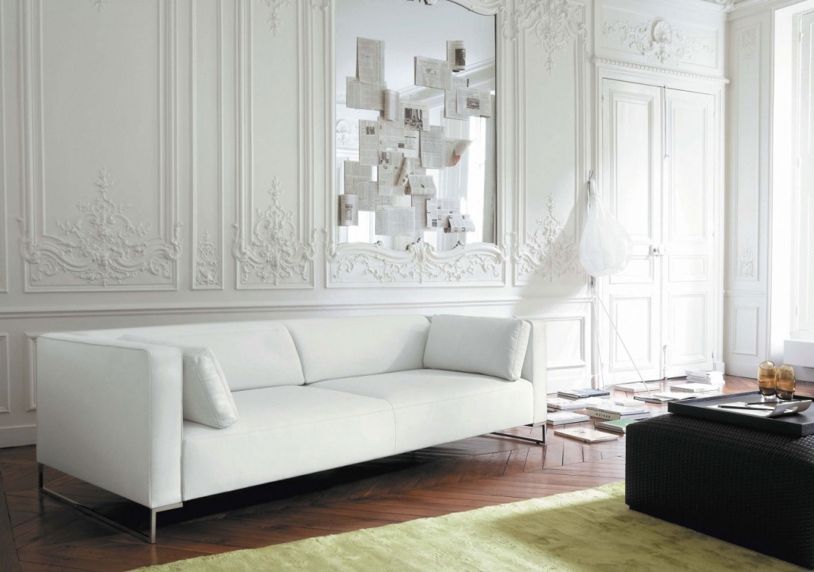 salones decoracion diseno sofa pared blanca ideas