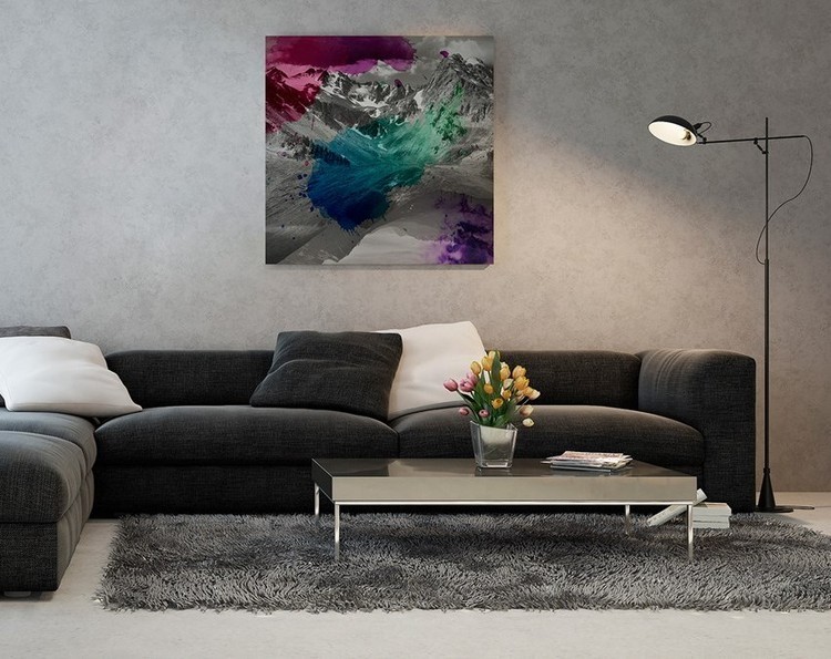 sofas energia oscura salon moderno cuadro precioso ideas