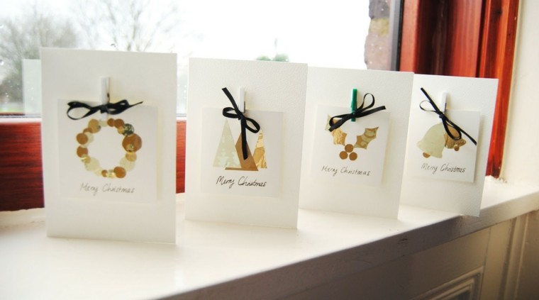 tarjetas navideñas caseras lazo vela