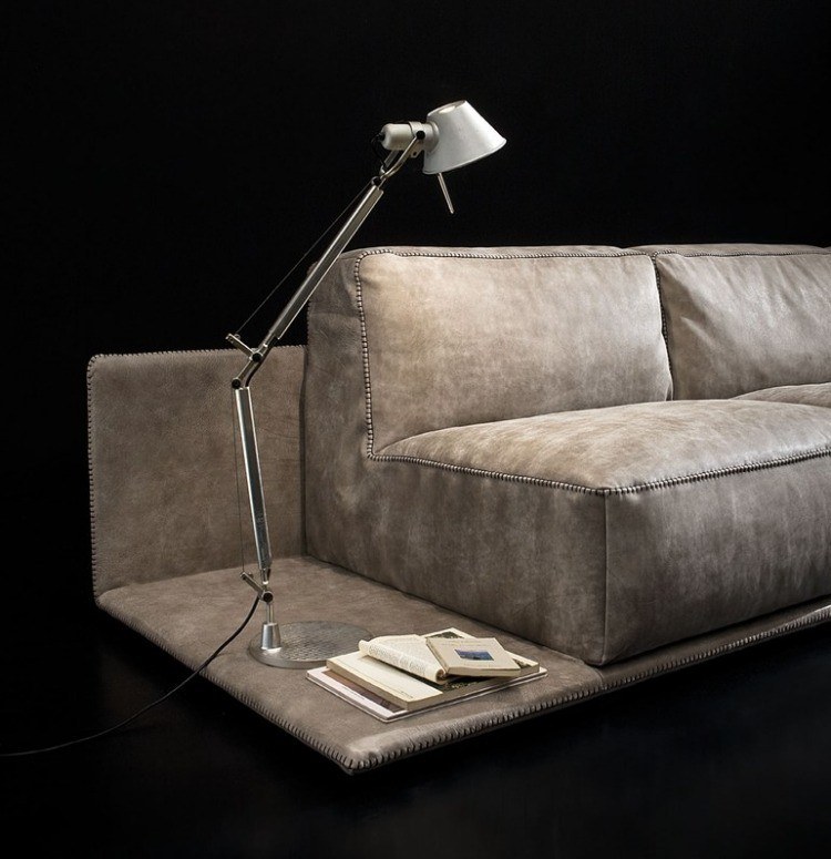 sofa piel salon moderno